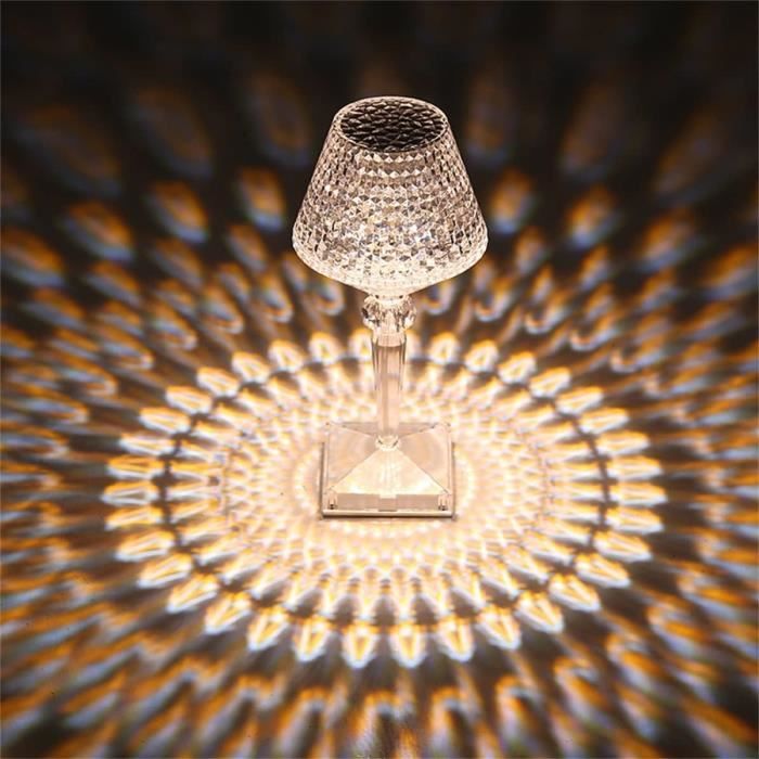 Lampe De Table Led En Cristal, Lampe De Table En Cristal Touch