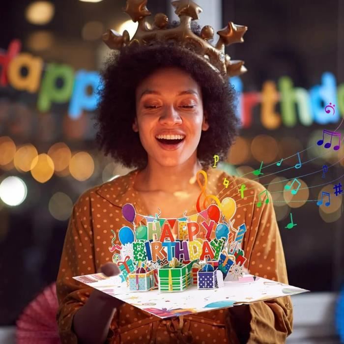 Carte D'anniversaire Pop-up 3D Avec Enveloppe – Joyeux Anniversaire En Relief, Parfaite Pour Un Cadeau Personnalisé - 10