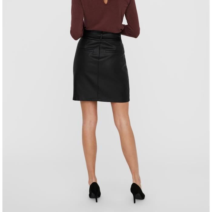 Jupe Vero Moda Noire Avec Nœud Relief – Taille 34 XS, élastiquée Et Trop Mignonne Pour Un Look Quotidien