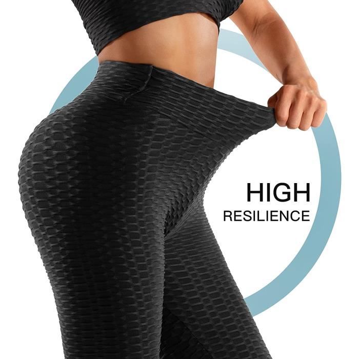 Leggings Femme Sport Push Up Anti-Cellulite Slim Fit Butt Lift Leggings  Pantalons de Yoga à Taille Haute pour Femme Noir Noir - Cdiscount  Prêt-à-Porter