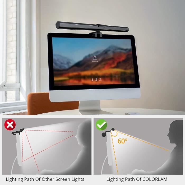 Lampe Ordinateur USB Lampe LED écran PC avec Gradateur de Boutons Tactiles LED  Lampe USB d'écran Ordinateur Protable 3[S368] - Cdiscount Maison