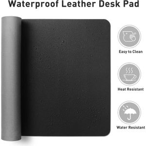 Sous-Main Demi-Cercle Ergonomique Noir 65 X 52 Cm - Bureau Confortable Antidérapant