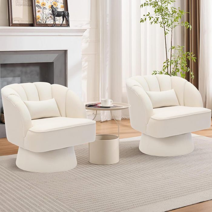 Latitude Run® Fauteuil Pivotant à 360 Degrés Avec Structure En Fer Et Lin Gris Et Pieds En Bois C115433060 Latitude Run® Fauteuil Pivotant à 360 Degrés Avec Structure En Fer Et Lin Gris Et Pieds En Bois C115433060
