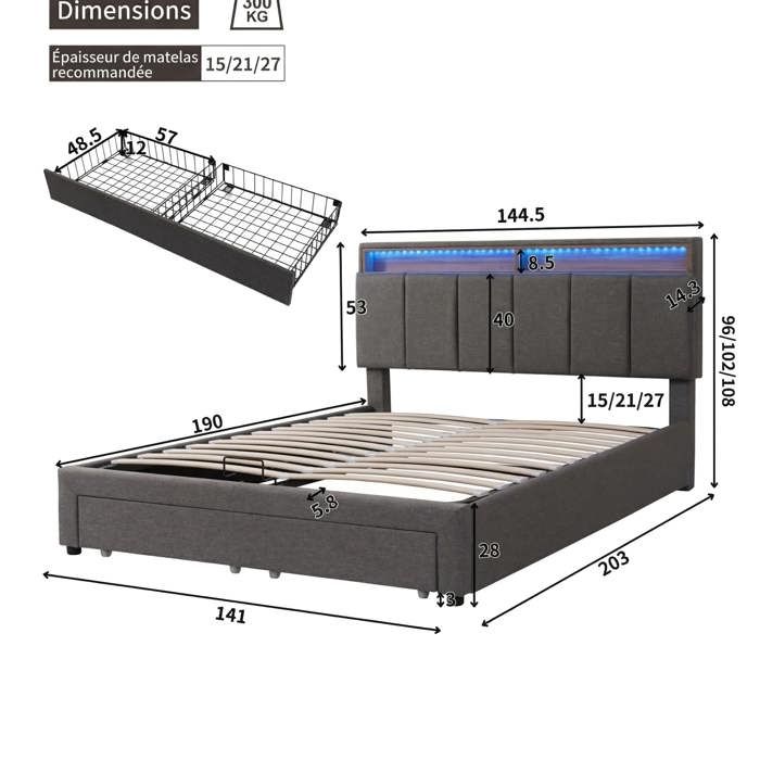 Sitemapcdatahttpsshopinf Inetcomcadre De Lit 140x190 Avec Sommier