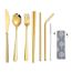 Portable 3pcs//Set en Acier inoxydable baguettes cuillère fourche Set de couverts avec boite