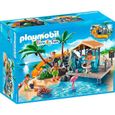 PLAYMOBIL - Family Fun - Ile avec Vacanciers - Toboggan et Grotte - Mixte - A partir de 4 ans-0