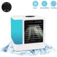 Climatiseur 3 EN 1 Mini Climatiseur Portable Climatiseur Purificateur Humidificateur 7 LED Couleurs pour Camping|Bureau