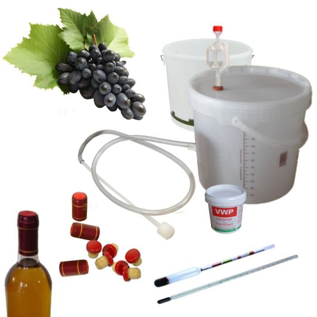 Vin rouge Starter Kit complet Red Wine Making Kit Full Starter La