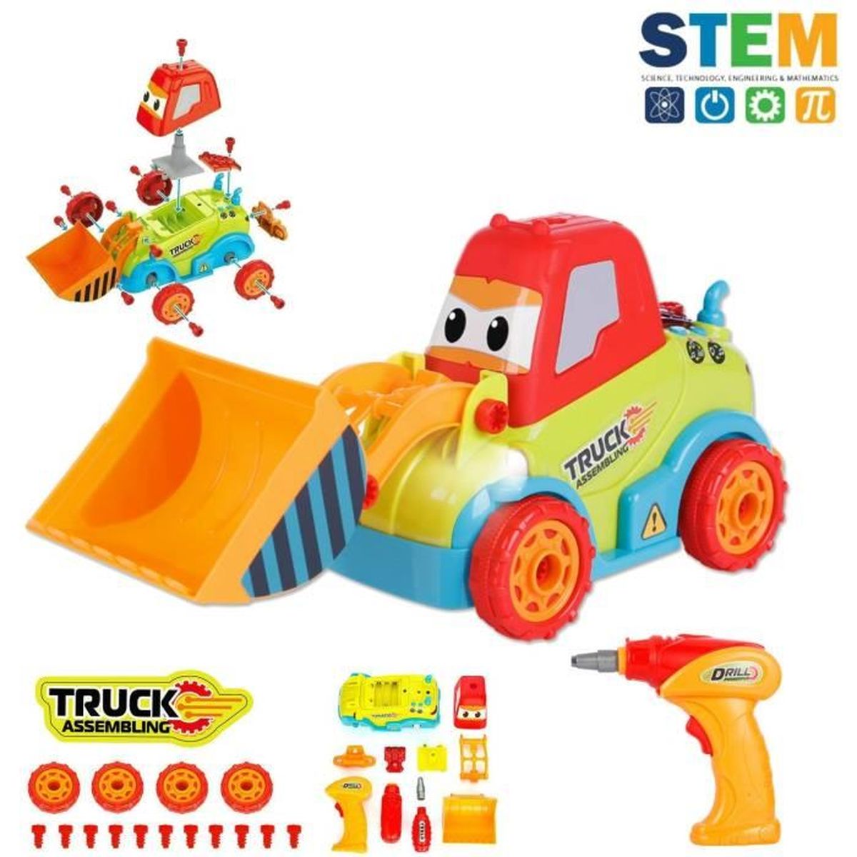 Montage Jouet Auto Vehicule De Construction Enfant Diy Jouet Perceuse Vis Outils Kit Avec Son 2 Lampes Pour Enfant Des 2 Ans Cdiscount Jeux Jouets