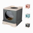 Bac à litière pliable pour grand chat - BELFOYER - Design double porte - 45X39X34cm - gris