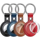 CHICHENG Coque protection porte clés Airtag Air Tag Airtag en cuir PU Apple AirTags 4 unités noir bleu marron rougeAY