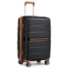 KONO Valise Grande 76x50x31cm Valise Rigide Soute en Polypropylène Ultra Légère Valise de Voyage à 4 roulettes et Serrure TSA, 92L, Noir