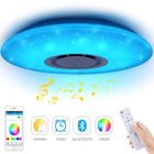 ONEVER Plafonniers LED Musique 60W, YANFENG Bluetooth Music Lights Télécommande Plafonnier Dimmable LED Round Star Point RGBW Changement de