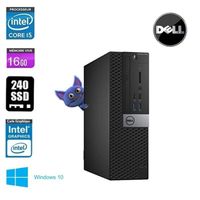 Ordinateur de bureau DELL OPTIPLEX 7040 SFF - Intel Core i5-6600 - 16Go - 240Go SSD - Windows 10