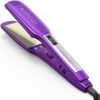 Lisseur pour cheveux epais - Lisseur Cheveux Professionnel Fer a Lisser Titane 230°C Anti-frisottis Ecran LCD