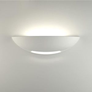 APPLIQUE  Applique murale blanche peinte de haute qualité E27 LED moderne demi-lune craie blanche pour intérieur (ampoules E27) A301