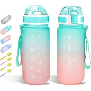 GOURDE Gourde de sport motivante 650 ml, bouteille d'eau avec marqueurs de temps pour filles, garçons, étudiants, sans BPA.[Z3882]