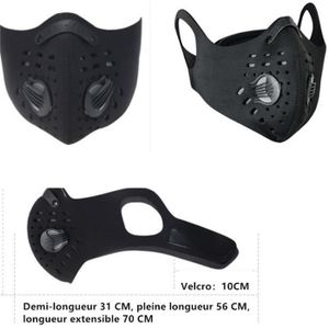 4PCS Anti Poussière Masque Bouche Visage Mode Masque Noir Masques Lavables  et Réutilisables pour Femmes et Hommes - Cdiscount Sport