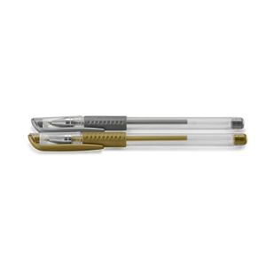 Stylos à encre gel nacrés dorés et argentés