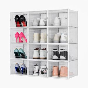 WPLHH Lot de 5 boîtes de rangement pour bottes hautes et bottes empilables Transparent 