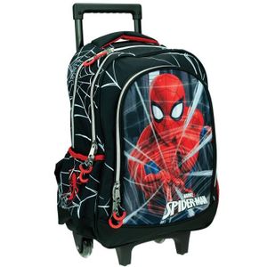 CARTABLE Sac à dos à roulettes Spiderman Black 46 CM Trolley
