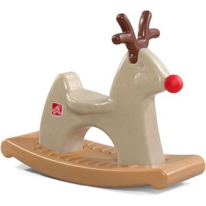 JOUET À BASCULE Rudolph le renne à bascule en plastique STEP2 - Beige et rouge - À partir de 1 an