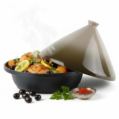Tajine individuel évasé Marrakech Blanc - D 22 cm Tajine individuel évasé Marrakech Blanc - D 22 cm