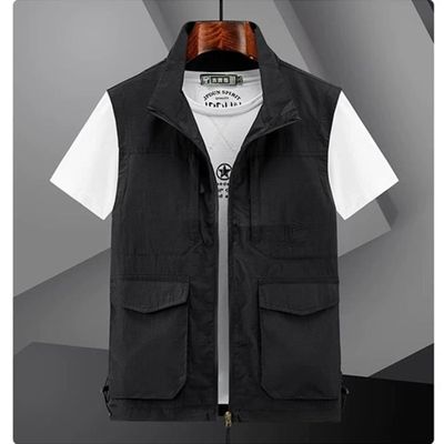 Gilet Sans Manches Multi-poches Pour Homme - Léger, Maille, Idéal Pêche, Rando, Photo