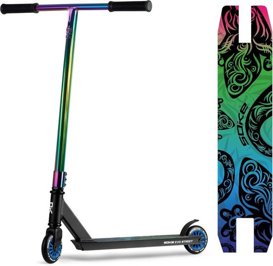 Trottinette Stunt SOKE XTR Street - Roulements ABEC-9, Frein Flex Fender, Pour Tricks Et Rue
