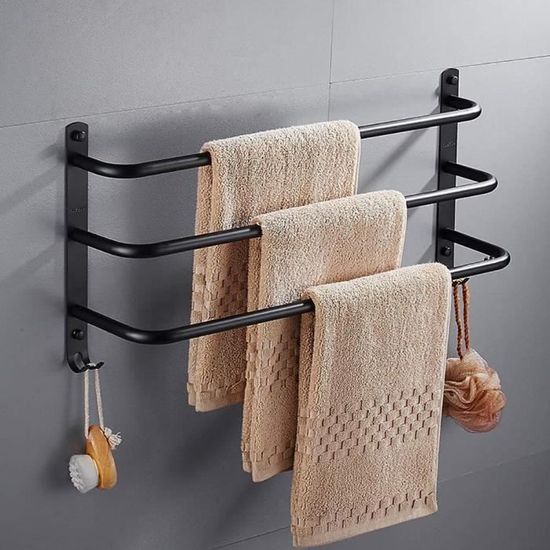 Porte-serviettes de salle de bain en acier inoxydable, rétractable 43
