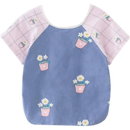 Blouse De Peinture Enfant Manches Longues - Imperméable, Polyester - Taille 6-9 Ans (environ) - Rouge, Avec Grande Poche Avant