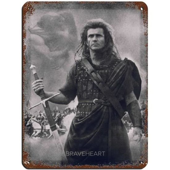Plaque Métal Film Braveheart – 30 X 20 Cm – Décoration Murale Cinéma