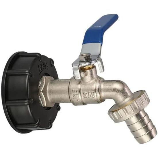 Adaptateur Réducteur IBC 100 Mm Vers 60 Mm - Pour Raccordement Réservoir Eau Plastique - Noir - Matière Plastique Robuste