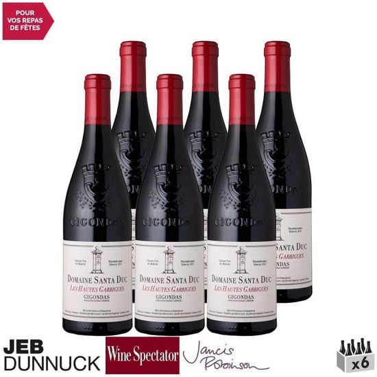 Gigondas Les Hautes Garrigues Rouge 2019 Lot de 6x75cl Domaine de