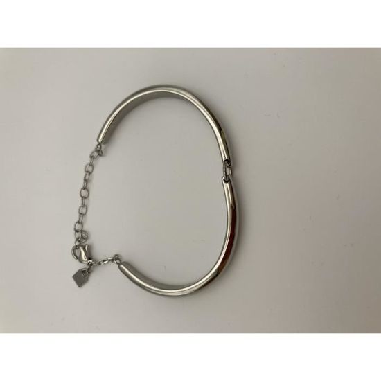 Bracelet Large En étain Argenté - Bijou Vintage Magnifique - Occasion Parfait état