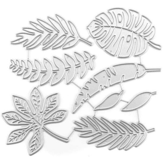 OOTSR 16 Pièces Dies Scrapbooking Feuilles - Matrices Découpe Métal Pour Cartes, Gaufrage Et Loisirs Créatifs