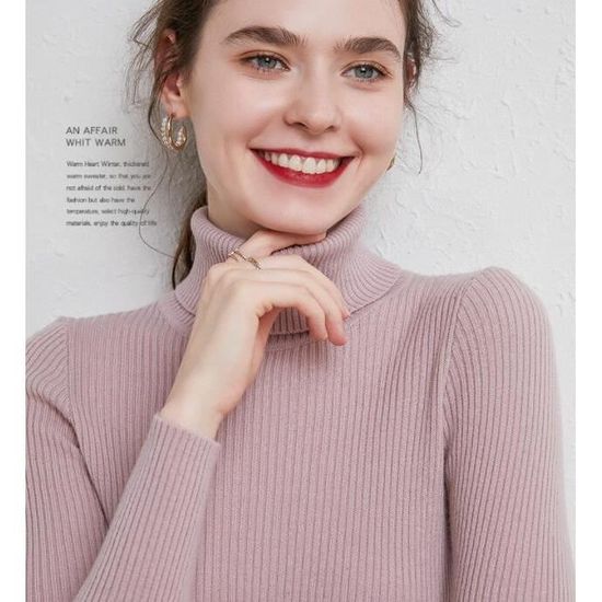 Pull Col Roulé Classique - Tricot Doux Et Confortable Pour L'automne, Style Décontracté Polyvalent