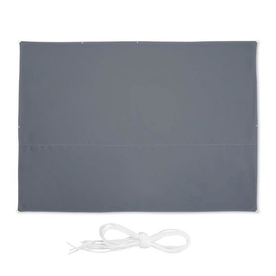 Voile d'ombrage rectangulaire RELAXDAYS gris - Imperméable - Protection UV - Montage facile