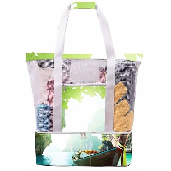 Sac Organisateur Filet Pour Sac Bogg Moyen – Poches Téléphone & Lunettes, Mousqueton, Pour Plage & Piscine