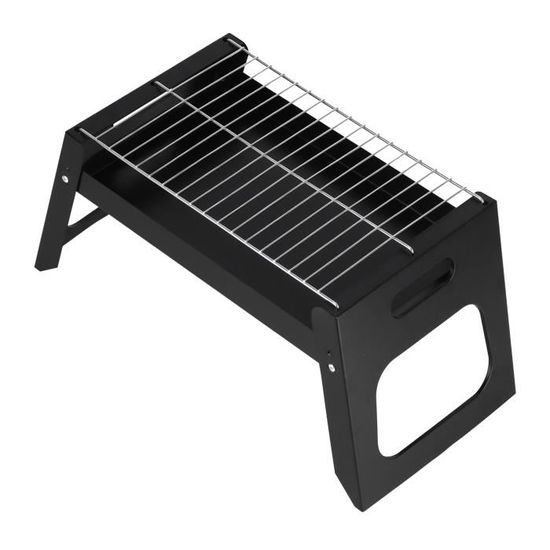 Browin Poêle à Griller Intérieure Avec Grille Anti-Adhésive – Grillades Saines Sans Graisse, Manche Amovible, Acier Carbone, 32,5 Cm, Noir