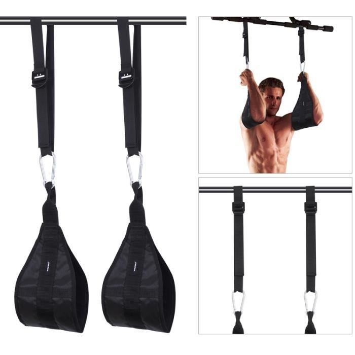WINOMO 2 pcs De Protection Respirant Réglable Bretelles Ab Train Support Exercice Protecteur BARRE POUR TRACTION - DIP STATION