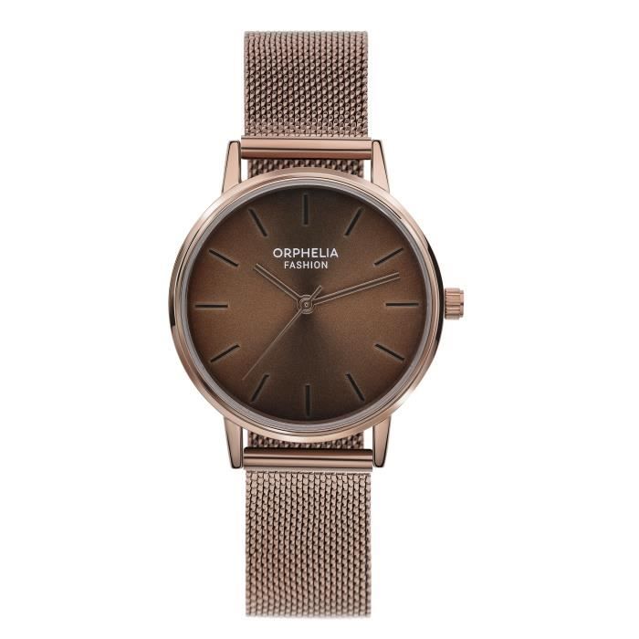 Orphelia Fashion - Montre Femme - Quartz Analogique - Bracelet Acier inoxydable Marron - OF714809