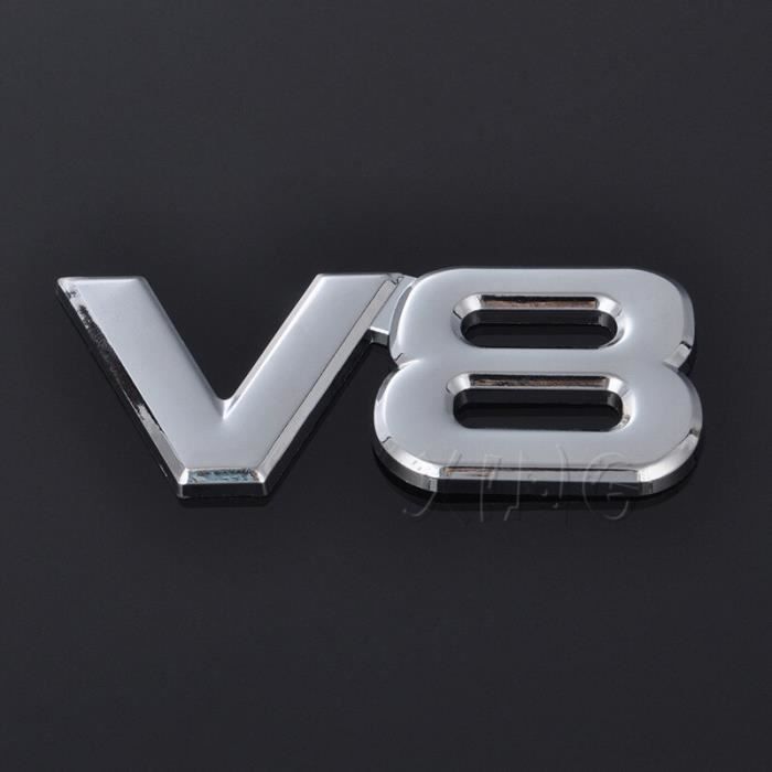 Autocollant de voiture Badge automobile V8 Logo Pour BMW Audi Volkswagen Ford Nissan Toyota Honda emblème de MC6550