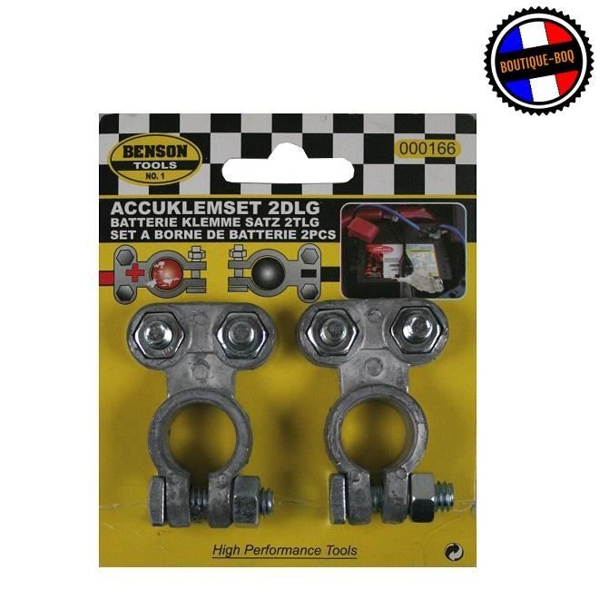 Cosses Bornes De Batterie De Voiture Pince Serrage Connecteur De Câble Positif Négatif - Paire De Cosse