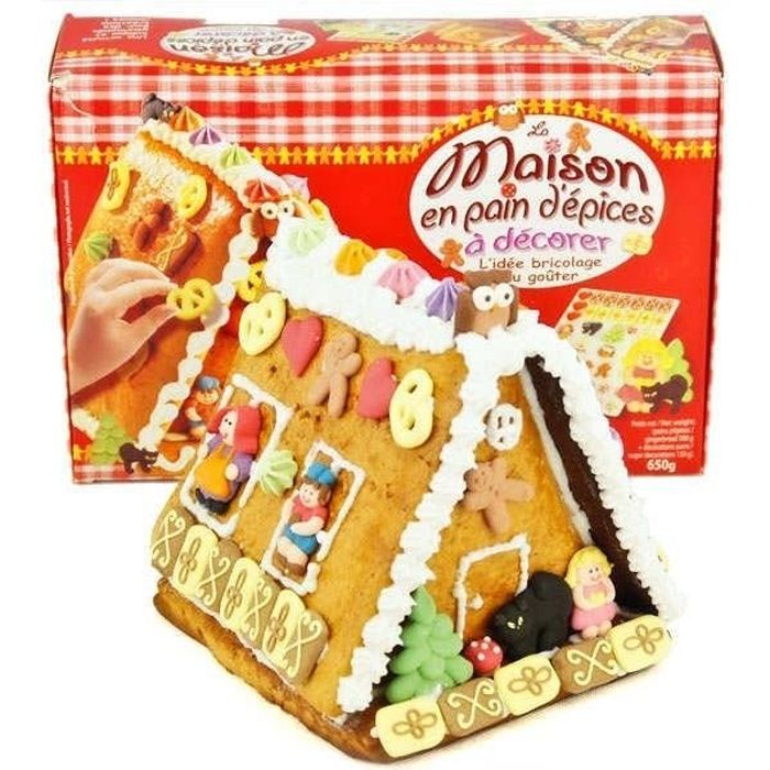 Décoration Maison Pain d’Épice Made In France Idée Boite Cadeau Noël Loisir créatifs de Noël pour Enfants Gingerbread House kit