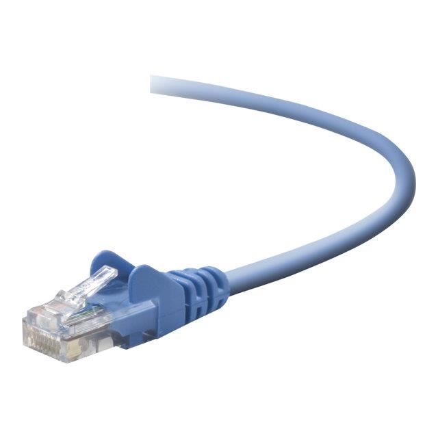 BELKIN Câble RJ45 Lisse UTP - CAT5 - Bleu - Mâle/Mâle - 1M