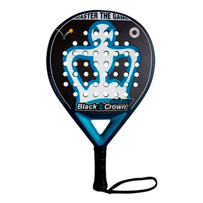 Black Crown - Raquette de Padel Grizzly 2021 pour Joueurs Professionnels Avancés, Forme Ronde