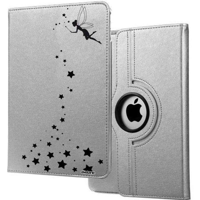 Etui pour iPad Air rigide argent Fée Ecriture Tendance et Design Evetane