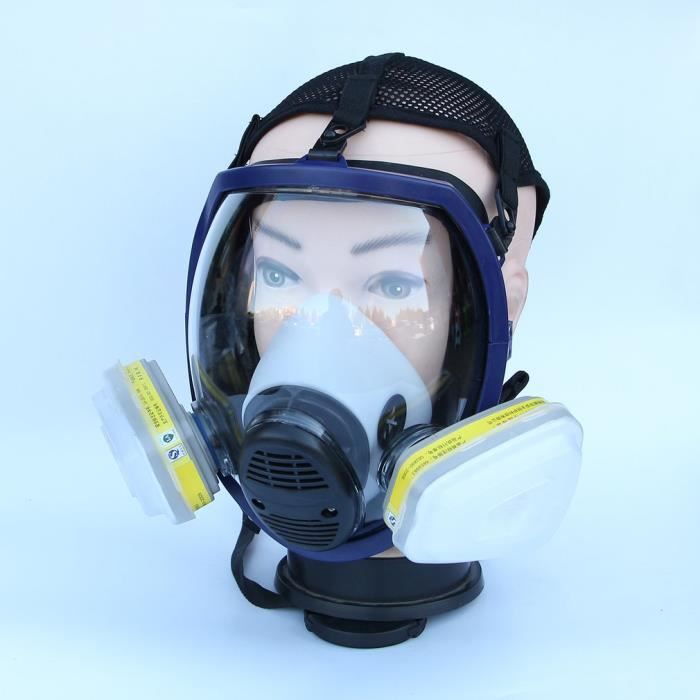Masque de filtre de peinture de respirateur de poussière de masque chimique de masque anti-gaz de masque chimique de plein visage