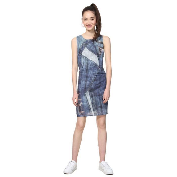 vêtements femme robes desigual denia. robe femme tissée sans manches.